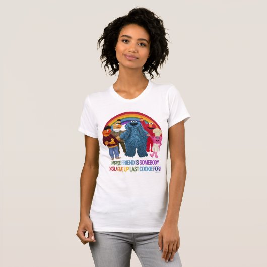 Sesame Street Characters | Friends Quote T-shirt (Voorkant volledig)