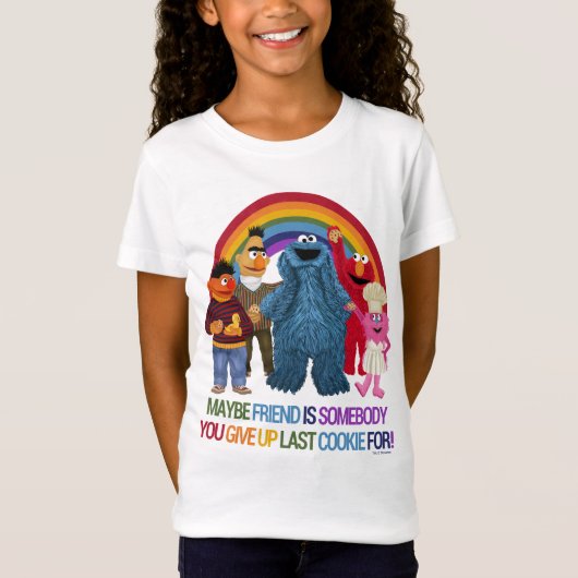 Sesame Street Characters | Friends Quote T-shirt (Voorkant)