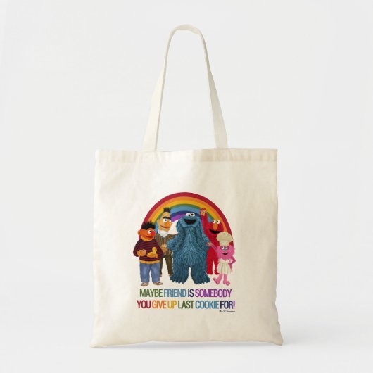 Sesame Street Characters | Friends Quote Tote Bag (Voorkant)