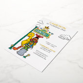 Sesame Street Characters & Street Sign Birthday Folie Uitnodiging (Gedraaid)