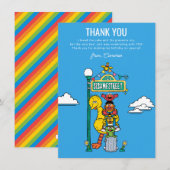 Sesame Street Characters & Street Sign Thank You C Bedankkaart (Voorkant / Achterkant)