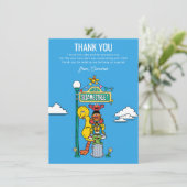 Sesame Street Characters & Street Sign Thank You C Bedankkaart (Staand voorkant)