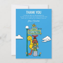 Sesame Street Characters & Street Sign Thank You C Bedankkaart