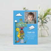 Sesame Street Characters & Street Sign Thank You C Bedankkaart (Staand voorkant)