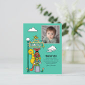 Sesame Street Characters & Street Sign Thank You P Briefkaart (Staand voorkant)