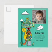 Sesame Street Characters & Street Sign Thank You P Briefkaart (Voorkant / Achterkant)