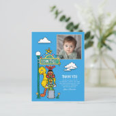Sesame Street Characters & Street Sign Thank You P Briefkaart (Staand voorkant)