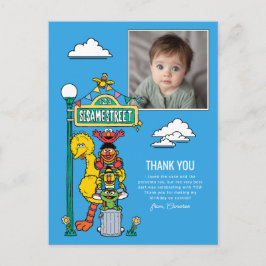 Sesame Street Characters & Street Sign Thank You P Briefkaart