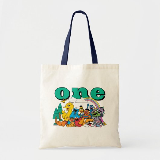Sesame Street Characters & Street Sign Tote Bag (Voorkant)
