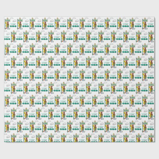 Sesame Street Characters & Street Sign Wrapping Pa Cadeaupapier (Vlak)