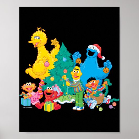Sesame Street Christmas Pals T Shirt  Poster (Voorkant)