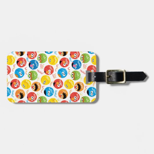 Sesame Street Circle Character Pattern Bagagelabel (Voorkant horizontaal)