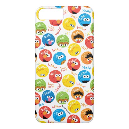Sesame Street Circle Character Pattern Case-Mate iPhone Case (Achterkant)