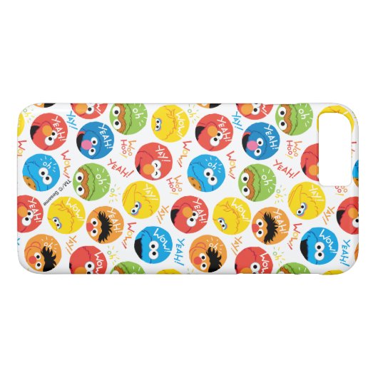 Sesame Street Circle Character Pattern Case-Mate iPhone Case (Achterkant (Horizontaal))