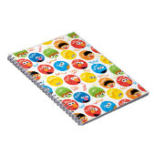 Sesame Street Circle Character Pattern Notitieboek (Rechterzijde)