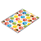 Sesame Street Circle Character Pattern Notitieboek (Linkerzijde)