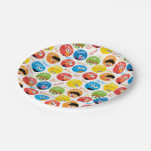 Sesame Street Circle Character Pattern Papieren Bordje (Gekanteld)