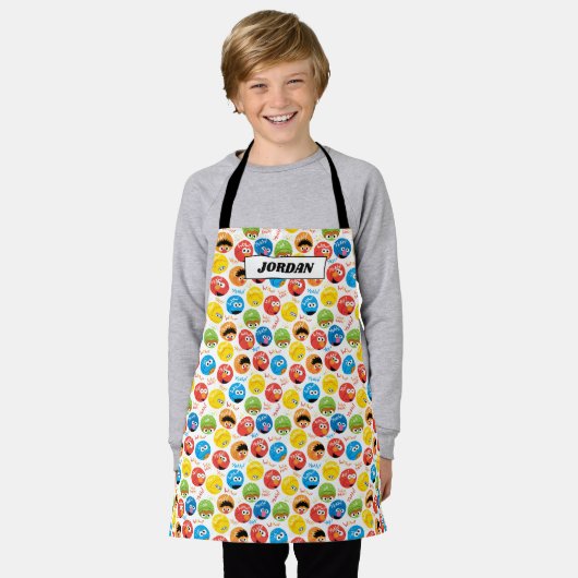 Sesame Street Circle Character Pattern Schort (Gedragen)