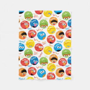 Sesame Street Cirkel Tekenpatroon Fleece Deken