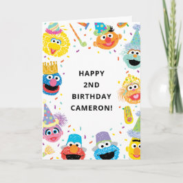Sesame Street Confetti Gefeliciteerd Kaart