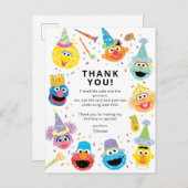 Sesame Street Confetti Verjaardagswensen Briefkaart (Voorkant / Achterkant)