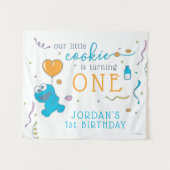 Sesame Street | Cookie Monster 1e verjaardag Wandkleed (Voorkant (horizontaal))