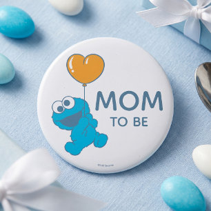 Sesame Street Cookie Monster Baby Shower Moeder Ronde Button 7,6 Cm