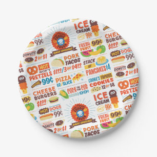 Sesame Street Cookie Monster Foodie Truck Papieren Bordje