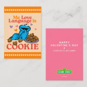 Sesame Street | Cookie Monster Me Love Language Notitiekaartje (Voorkant / Achterkant)