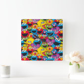 Sesame Street Crew Patroon Vierkante Klok (Huis)