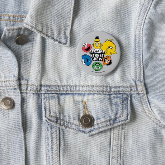 Sesame Street Crew Ronde Button 5,7 Cm (In situ)