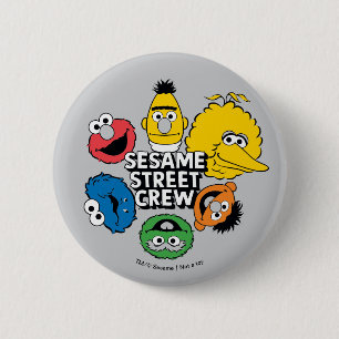 Sesame Street Crew Ronde Button 5,7 Cm