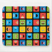 Sesame Street Cubed Faces Pattern Muismat (Voorkant)