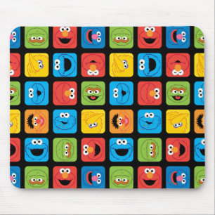 Sesame Street Cubed Faces Pattern Muismat