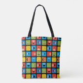 Sesame Street Cubed Faces Pattern Tote Bag (Achterkant)