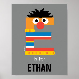 Sesame Street E is for Ernie Poster