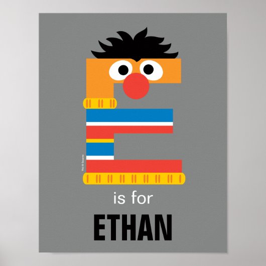 Sesame Street | E is for Ernie Poster (Voorkant)