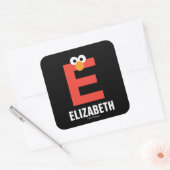 Sesame Street | E is voor Elmo Vierkante Sticker (Envelop)