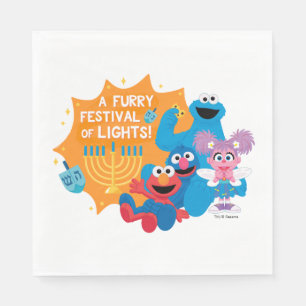Sesame Street Een pluizig lichtfestijn! Servet