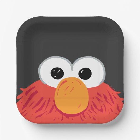 Sesame Street | Elmo Big Face Papieren Bordje (Voorkant)