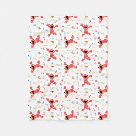 Sesame Street Elmo | Birthday Crayon Fleece Deken (Voorkant)