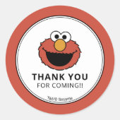 Sesame Street | Elmo Birthday Thank You Classic Ro Ronde Sticker (Voorkant)