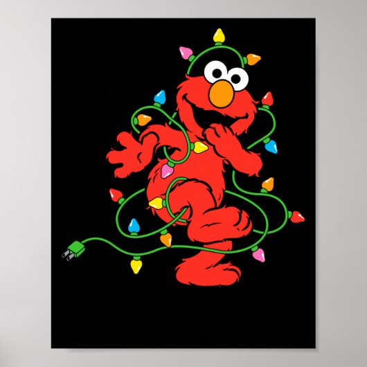 Sesame Street Elmo Christmas Lights Baby  Poster (Voorkant)