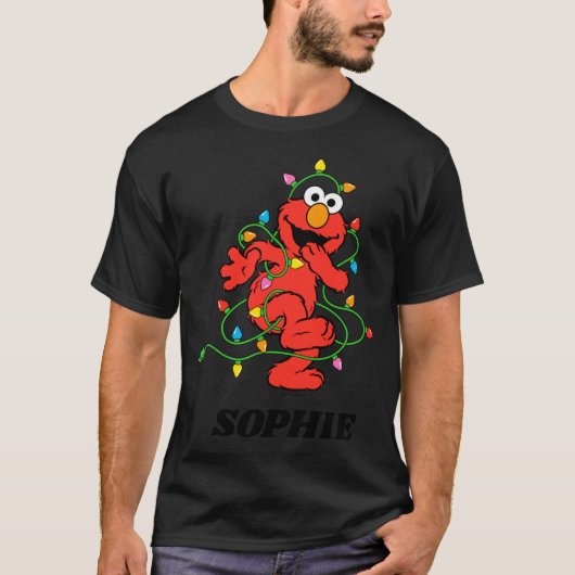 Sesame Street Elmo Christmas Lights Baby  T-shirt (Voorkant)