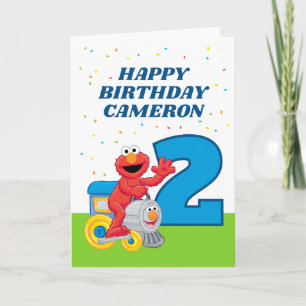 Sesame Street Elmo Chugga Chugga Twee Twee Verjaar Kaart
