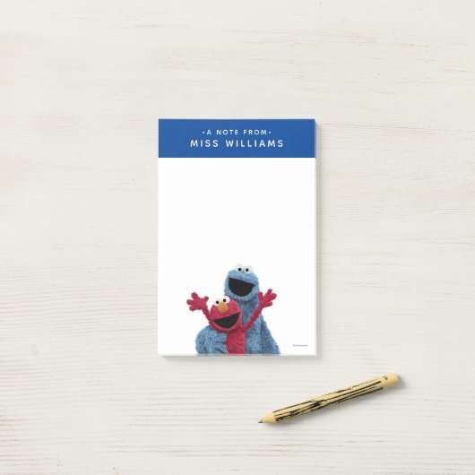 Sesame Street | Elmo & Cookie Monster Post-it® Notes (Op bureau)