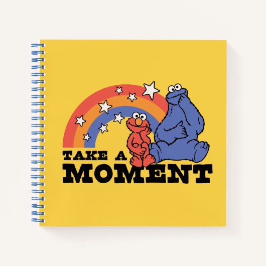 Sesame Street | Elmo & Cookie nemen even de tijd Notitieboek (Voorkant)