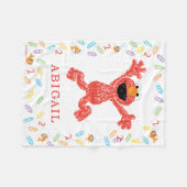 Sesame Street Elmo | Crayon Birthday Fleece Deken (Voorkant (Horizontaal))