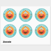 Sesame Street | Elmo - Cupcake & Confetti Verjaard Ronde Sticker (Vel)