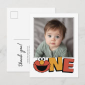 Sesame Street | Elmo - Eerste verjaardag Bedankt f Briefkaart (Voorkant / Achterkant)